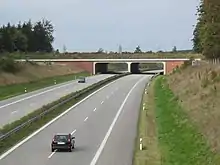 Grünbrücke über die A 14 bei Schwerin (Oktober 2006)