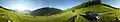 360°-Panorama ~2&nbsp;km vor Trins: Taleingang Gschnitztal