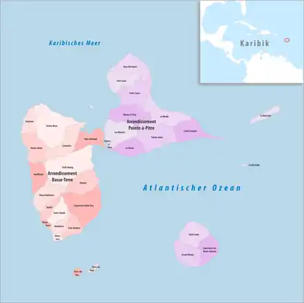 Arrondissements in Guadeloupe
