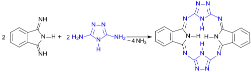 Bildung eines Triazolohemiporphyrazins aus Guanazol