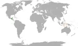 Lage von Guatemala und Osttimor