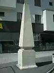 Restaurierter Meilenstein der Poststraße auf der Passhöhe (NÖ)
