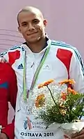 Guillaume Victorin – hier bei einer Siegerehrung im Jahr 2011 – erreichte den achten&nbsp;Platz