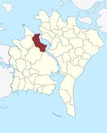 Lage des Majbølle Sogn in der Guldborgsund Kommune