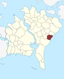 Lage des Sønder Alslev Sogn in der Guldborgsund Kommune