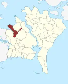 Lage des Sakskøbing Sogn in der Guldborgsund Kommune