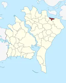 Lage des Stubbekøbing Sogn in der Guldborgsund Kommune