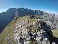 Gipfelgrat in Richtung Laliderer Wände