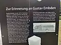 Stele zum Gedenken an Gustav Embden