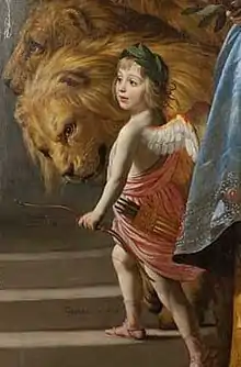 Darstellung Gustav Adolf von der Pfalz in dem Gemälde "The Triumph of the Winter Queen" von Gerrit van Honthorst.