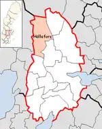 Lage der Gemeinde Hällefors