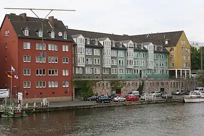 Die Schlagd in Kassel. Wiederaufbauensemble von Paul Bode, 1953