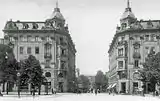 Die neuen Eckhäuser nach der Öffnung der Dorotheenstraße zum Ring