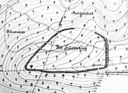 Lageskizze der Hünenburg Hemeln von Carl Schuchhardt (Ende 19.&nbsp;Jahrhundert)