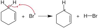 H-Abstraktion der Wohl-Ziegler-Reaktion
