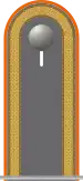 Dienstgradabzeichen auf der Schulterklappe der Jacke des Dienstanzuges für Heeresuniformträger der Feldjägertruppe.