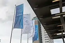 Fahnen vom Hochschulforum Digitalisierung