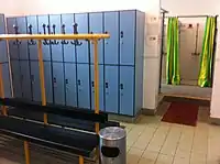 Umkleideraum in einer Sporthalle