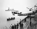 Sopwith 1½ Strutter startet von Deck der HMAS Australia