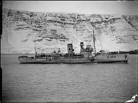 Die Abelia  in Hvalfjord, Island, Januar 1942