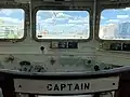 Sitz des „Captain“ mit Blick auf die Themse