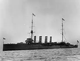 Britischer leichter Kreuzer Falmouth, versenkt am 20.&nbsp;August 1916