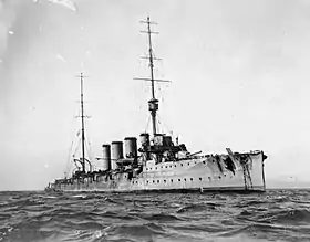 HMS Glasgow in Valparaiso vor der Schlacht