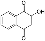 Strukturformel von 2-Hydroxy-1,4-naphthochinon