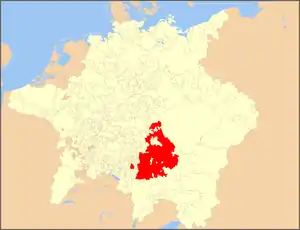 Kurfürstentum Bayern (rot)