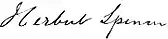 Signatur Herbert Spencers