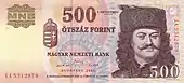 HUF 500 2001 obverse
