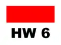 Alternatives Wegzeichen des HW&nbsp;6