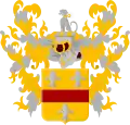 Wappen der Barone von Hackfort tot de Horst (zu Haus Te Horst) in den Niederlanden (= Wappen des Dorfs Loenen, Provinz Gelderland)