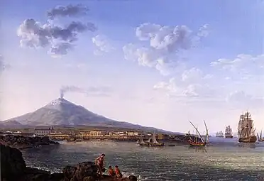 Blick auf Catania und den Ätna 1778