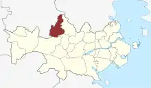 Lage des Oksenvad Sogn in der Haderslev Kommune