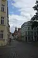 Blick von der Straße Hageböcker Mauer