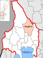 Lage der Gemeinde Hagfors