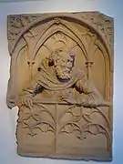 „Mann mit Kapuzenmantel“ (frühes 16. Jahrhundert) vom ehemaligen Rathaus