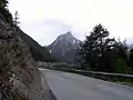 Steiler Anstieg der Passstraße von Imst