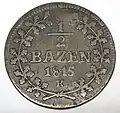 1/2 Batzen St Gallen, 1815, Wertseite