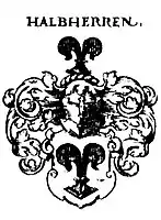 Wappen der Halbherr in Johann Siebmachers Wappenbuch 1702