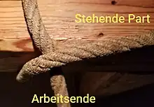 Auch ein Halber Schlag, weil das Arbeitsende von der stehenden Part beknoffen wird.
