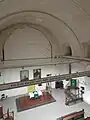 Blick in den Saal der Kirche aus dem zweiten Stock