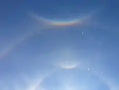 Halo oberhalb der Lenzerheide (Schweiz) am 19.&nbsp;Dezember 2012
