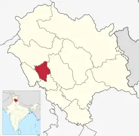 Positionskarte des Distrikts Hamirpur