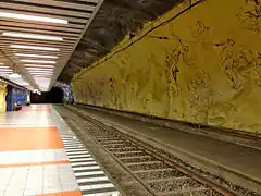 Unterirdische Straßenbahnhaltestelle Hammarkullen