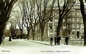 Südseitige Mietshausbebauung Ecke Louisenweg, um 1910