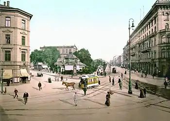 Blick in die Georgstraße mit Kröpcke und Opernhaus Hannover um 1895