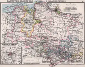 Karte der Provinz Hannover 1905