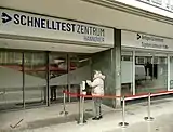 Schnelltestzentrum in Hannover, 2021
